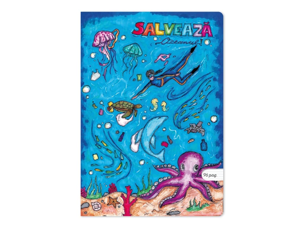 Caiet Aperta, Strigătul oceanului, A5, 48 file, 80g, Dictando