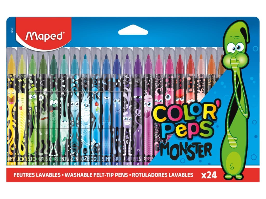 Carioca Maped Color’Peps Monster 24 culori/set