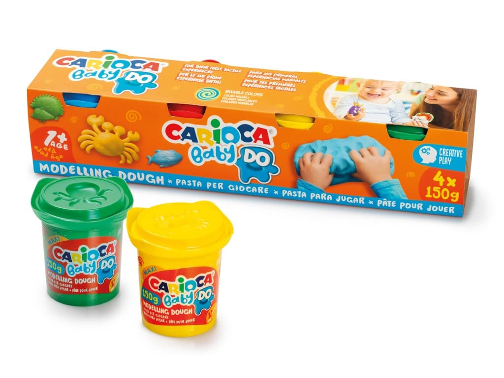 Plastilină Baby Dough Carioca 4 x 150 g/cutie