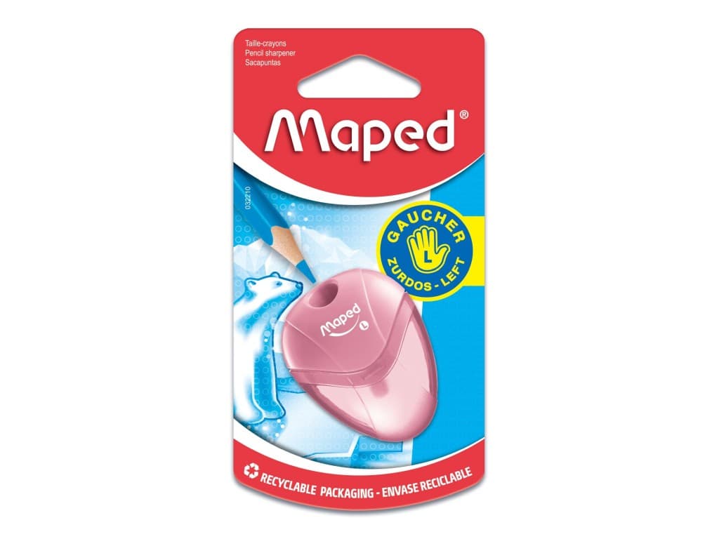 Ascuțitoare Maped I-gloo simplă pentru stângaci cu rezervor blister