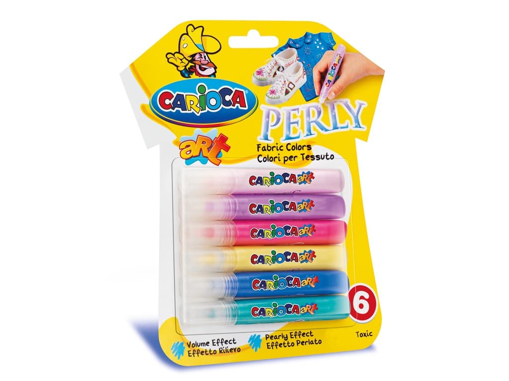 Carioca Fabric Art Pearl, 6 x 10.5 ml