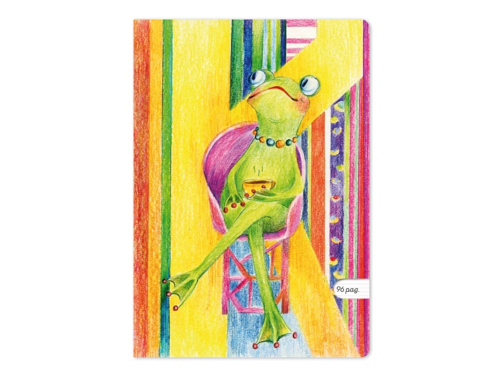 Caiet Aperta, Bonjour Madame Frog, A5, 48 file, 80g, Dictando