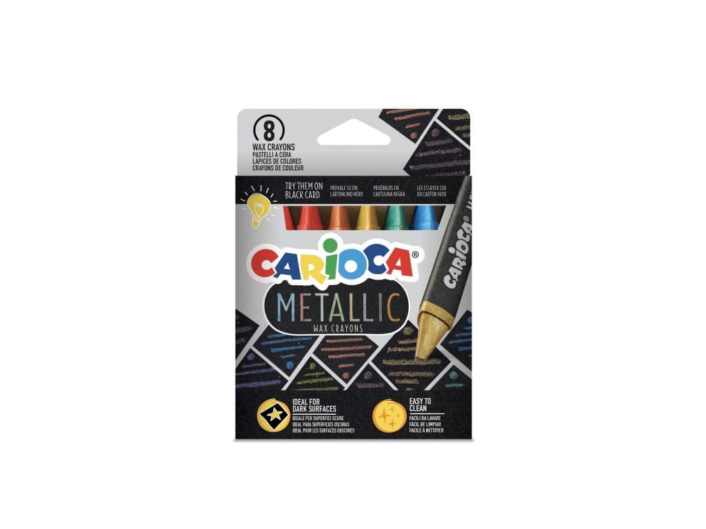 Creioane cerate metalice Carioca 8/set