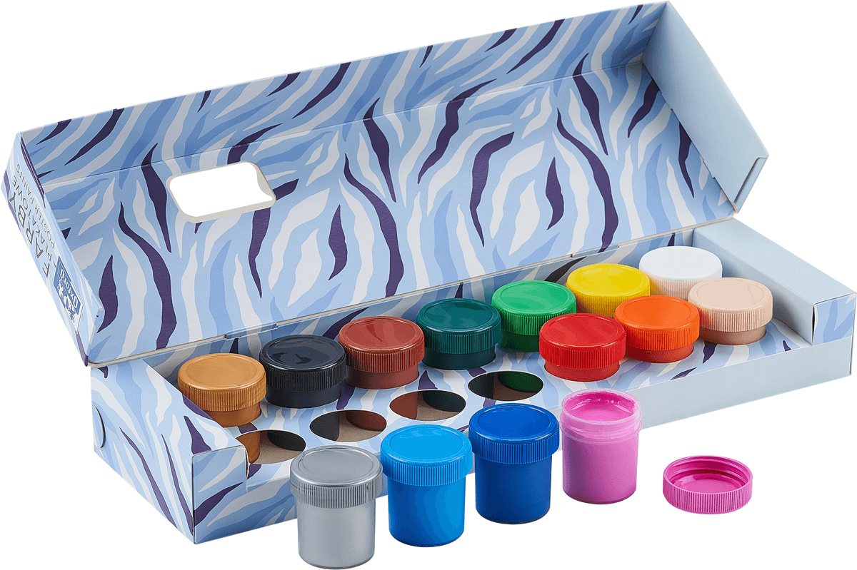 ACUARELE GUASE OXFORD KIDS PENTRU AFISE 14 CULORIX20ML ZEBRA