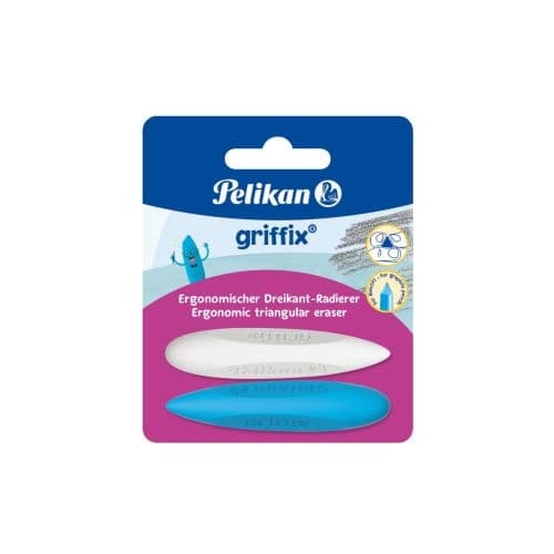RADIERA GRIFFIX ALB/ALBASTRU SET2 BLISTER