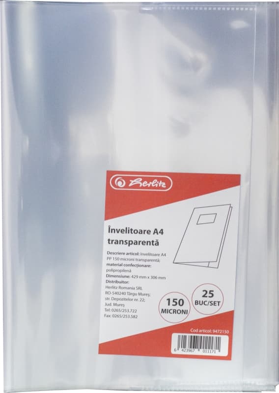 INVELITOARE A4 PP 120MIC TRANSPARENT