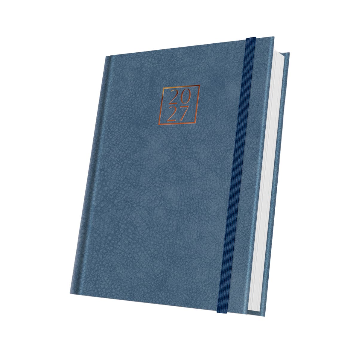 AGENDA DATATA A5 352PAG PREMIUM DELUXE BOLGHERI COPERTA PIELE SINTETICA ALBASTRU DENIM 2027