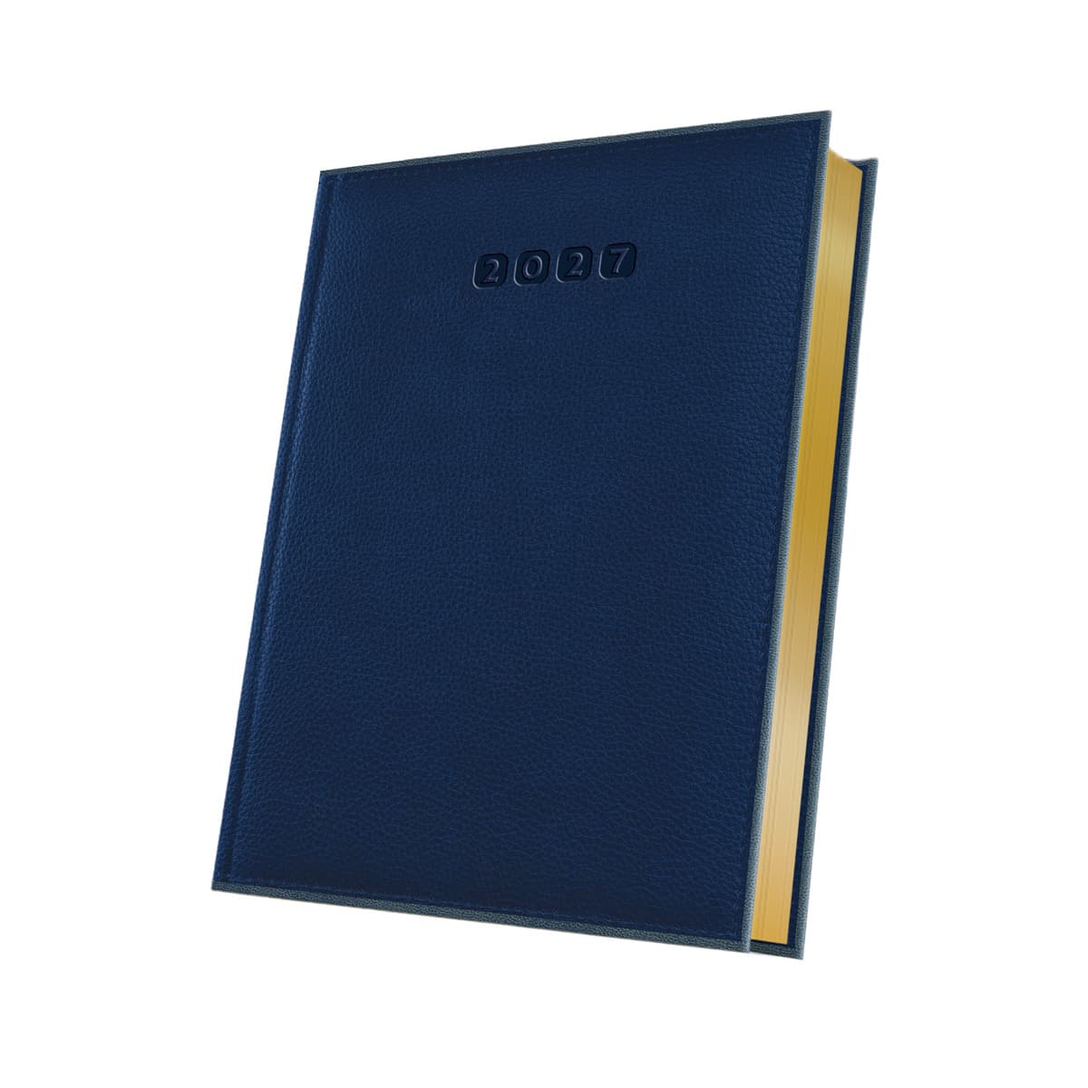 AGENDA DATATA A5 352PAG PREMIUM DELUXE ALGHERO COPERTA PIELE SINTETICA GRI/ALBASTRU FOLIO AURIU 2027