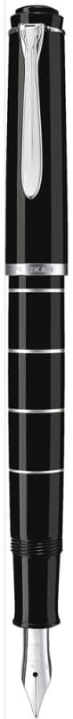 STILOU CLASSIC M215 F RINGS PENITA OTEL INOXIDABIL CORP NEGRU CU INELE METALICE