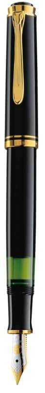 STILOU SOUVERAN M400 M PENITA AUR 14K+ACCESORIILE PLACATE AUR NEGRU