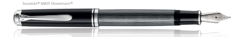 STILOU SOUVERAN M405 M STRESEMANN PENITA AUR 14K+ACCESORII PLACATE PALADIU ANTRACIT/DUNGI