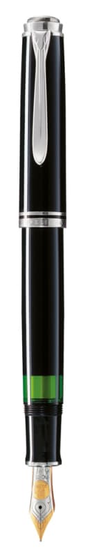 STILOU SOUVERAN M805 EF PENITA AUR 18K PLACAT PALADIU NEGRU