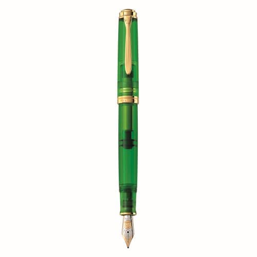 STILOU SOUVERAN M800 M GREEN DEMONSTRATOR PENITA AUR 18K+ACCESORII PLACATE RODIU CUTIE CADOU