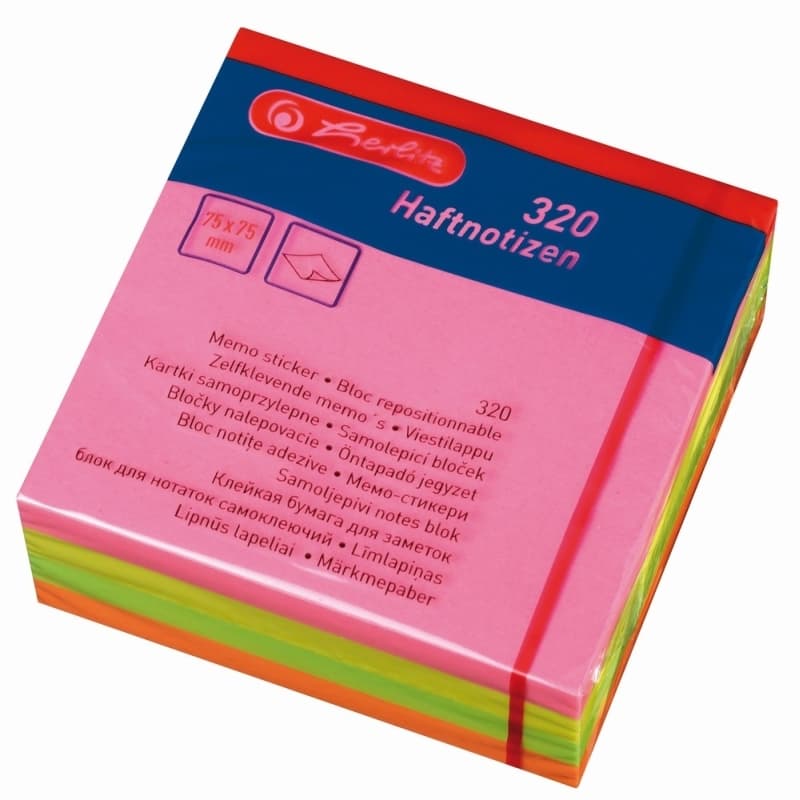BLOC NOTITE ADEZIVE 75X75MM 80FX4 CULORI ASORTATE
