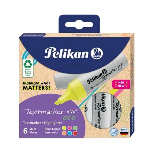 TEXTMARKER 490 ECO NEON SET6 CUTIE CARTON