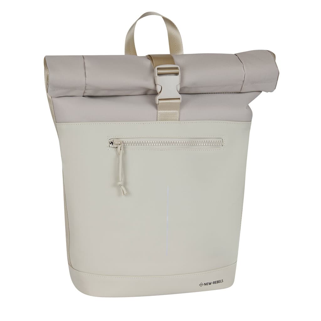 RUCSAC NEW REBELS BRUCE-NEW YORK ROLLTOP 43X30X12CM BEJ