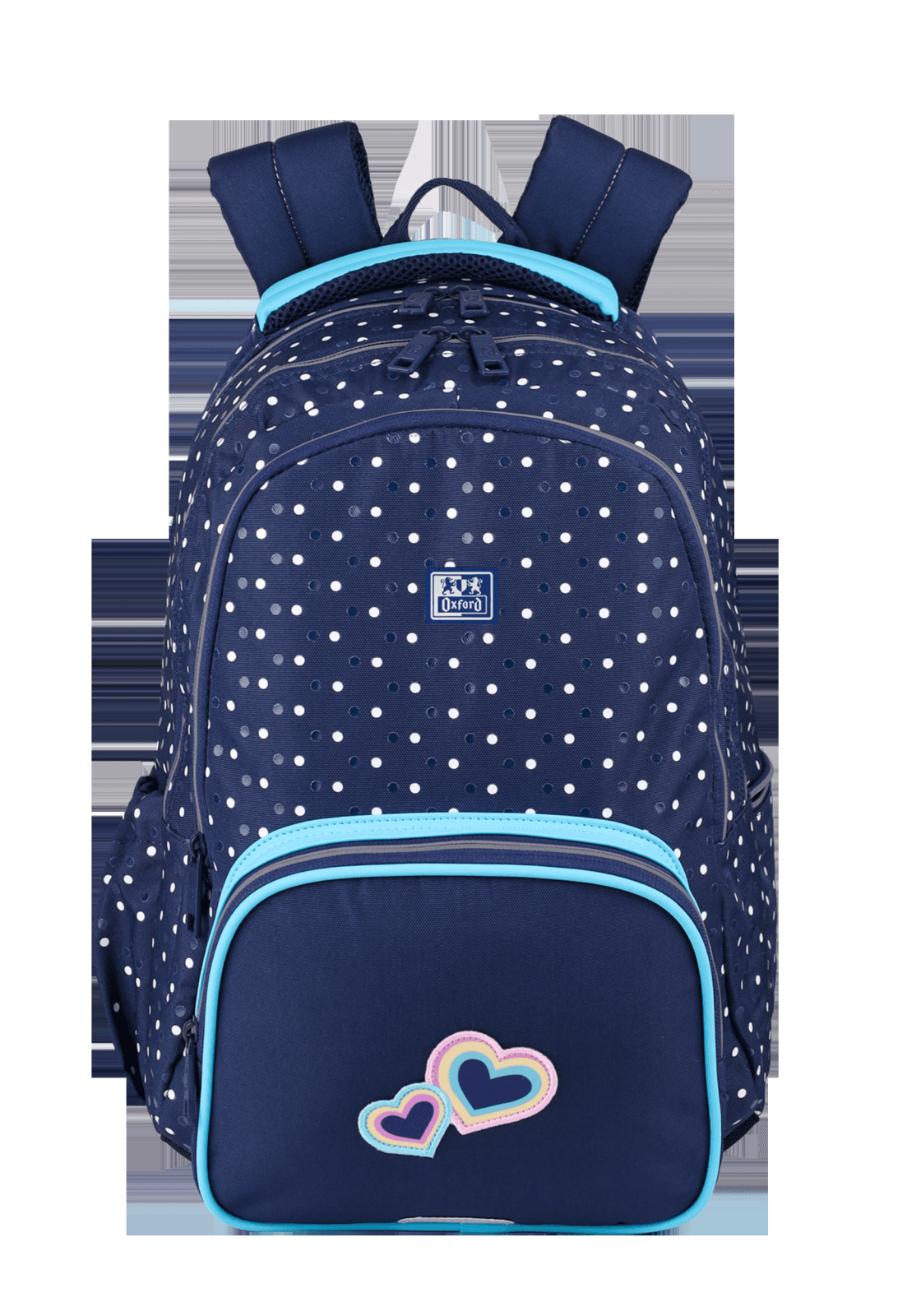 RUCSAC OXFORD DOTS 3 COMPARTIMENTE 44X29X22CM ROZ