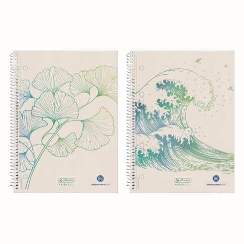 CAIET A5 70F SPIRA PATRATELE BLUE ANGEL GINKGO GREENLINE