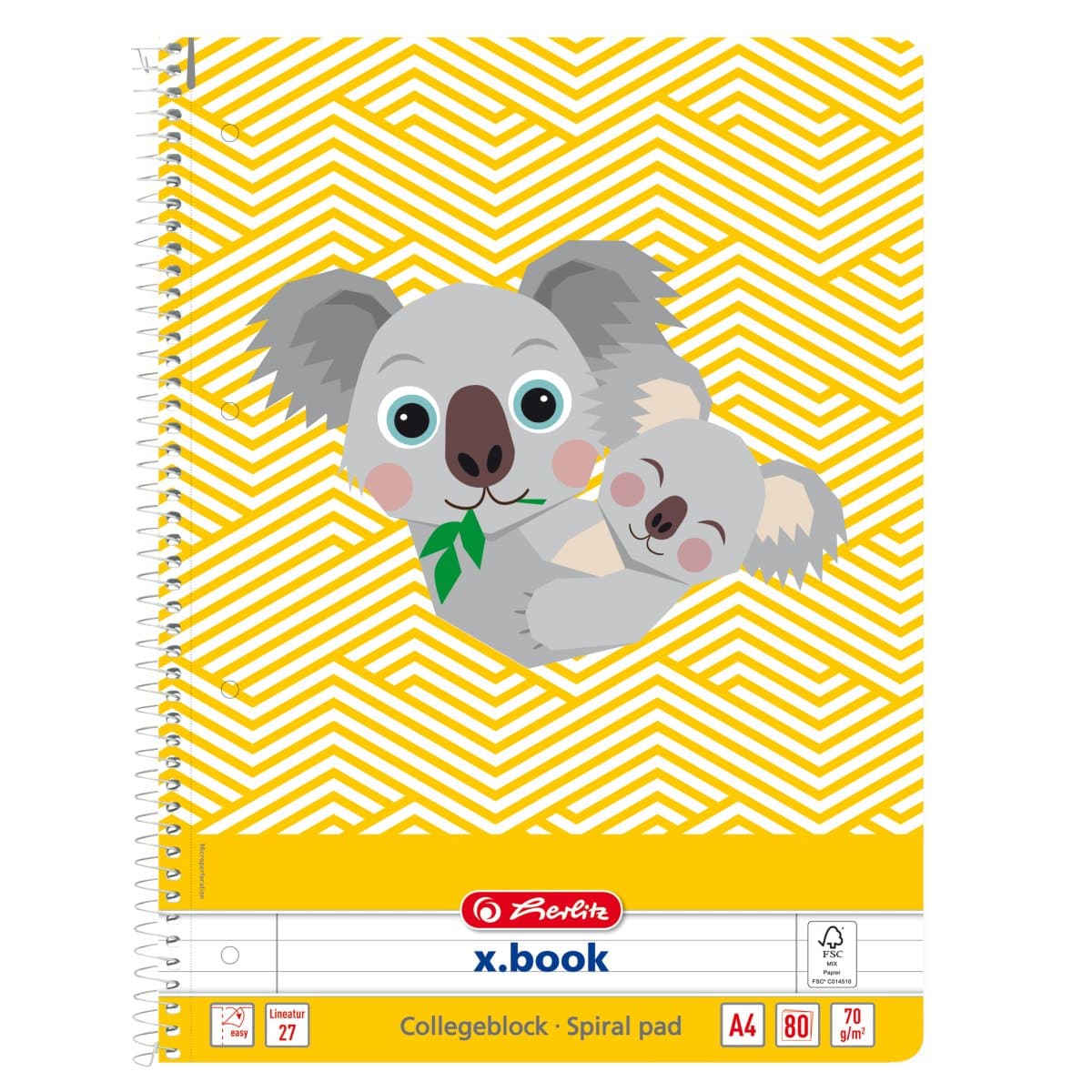 CAIET A4 80F SPIRA DICTANDO CUTE ANIMALS KOALA