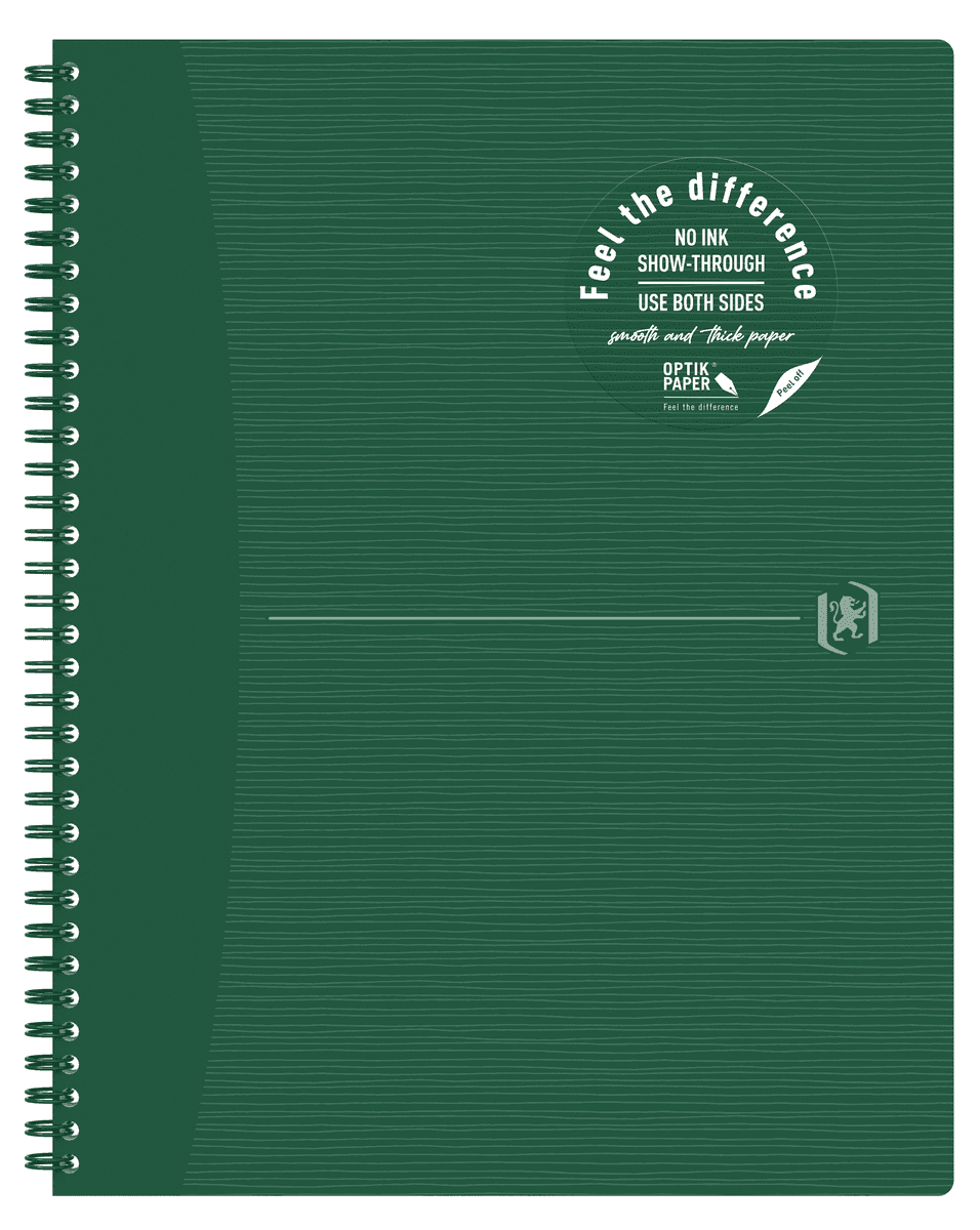 CAIET OXFORD ORIGINS A4+ 70F SPIRA SCRIBZEE ECOLABEL PATRATELE VERDE