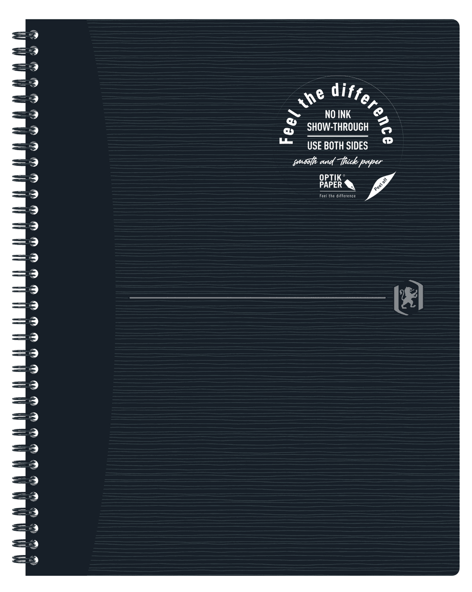 CAIET OXFORD ORIGINS A4+ 70F SPIRA SCRIBZEE ECOLABEL PATRATELE NEGRU