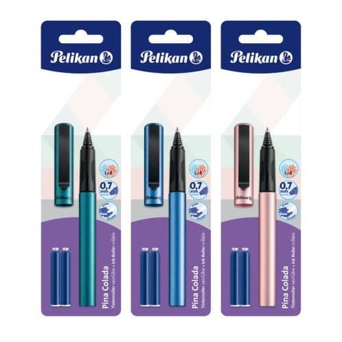 ROLLER PINA COLADA 0.7MM +3 REZERVE DIVERSE CULORI METALIZATE BLISTER