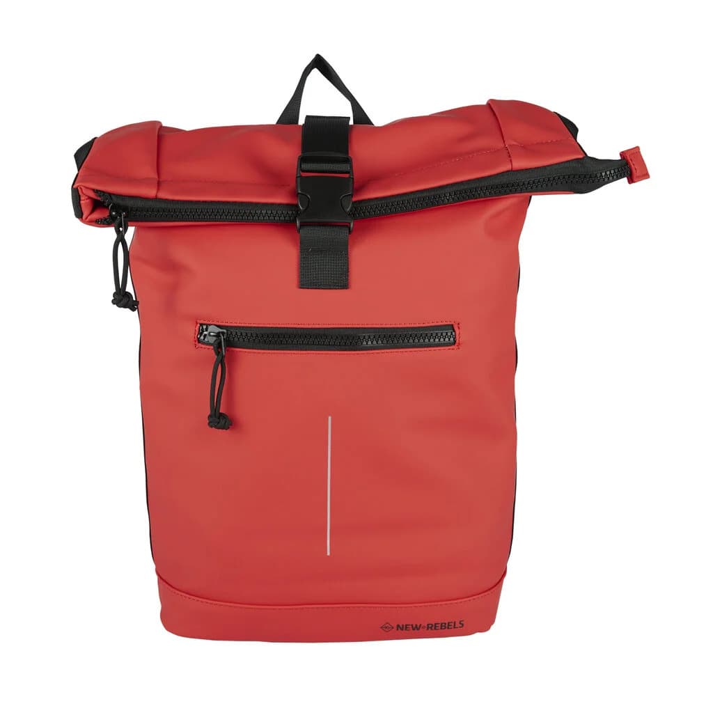 RUCSAC NEW REBELS MART-NEW YORK ROLLTOP 43X30X12CM ROSU