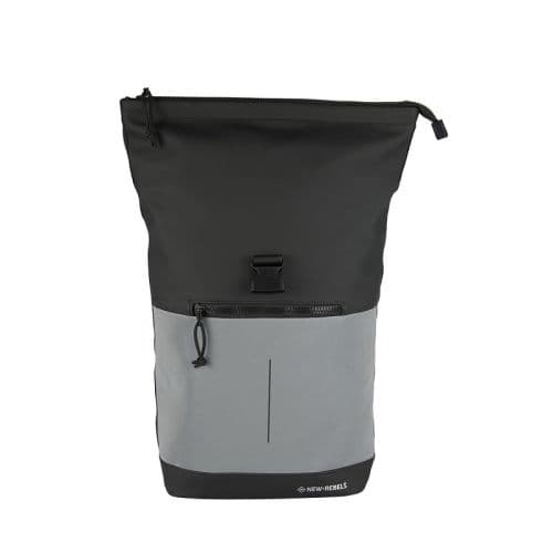 RUCSAC NEW REBELS BOWIE-NEW YORK ROLLTOP 43X30X12CM NEGRU