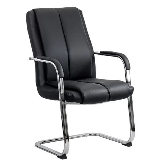 Scaun de vizitatori cadru cromat OFF 8117 negru