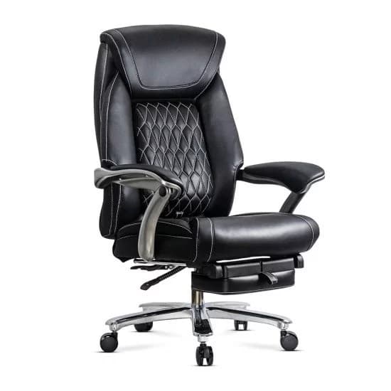 Scaun directorial negru piele ecologică suport lombar OFF 950