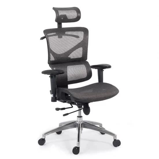Scaun ergonomic multifunctional SYYT 9500 gri cu brate reglabile si sezut culisabil