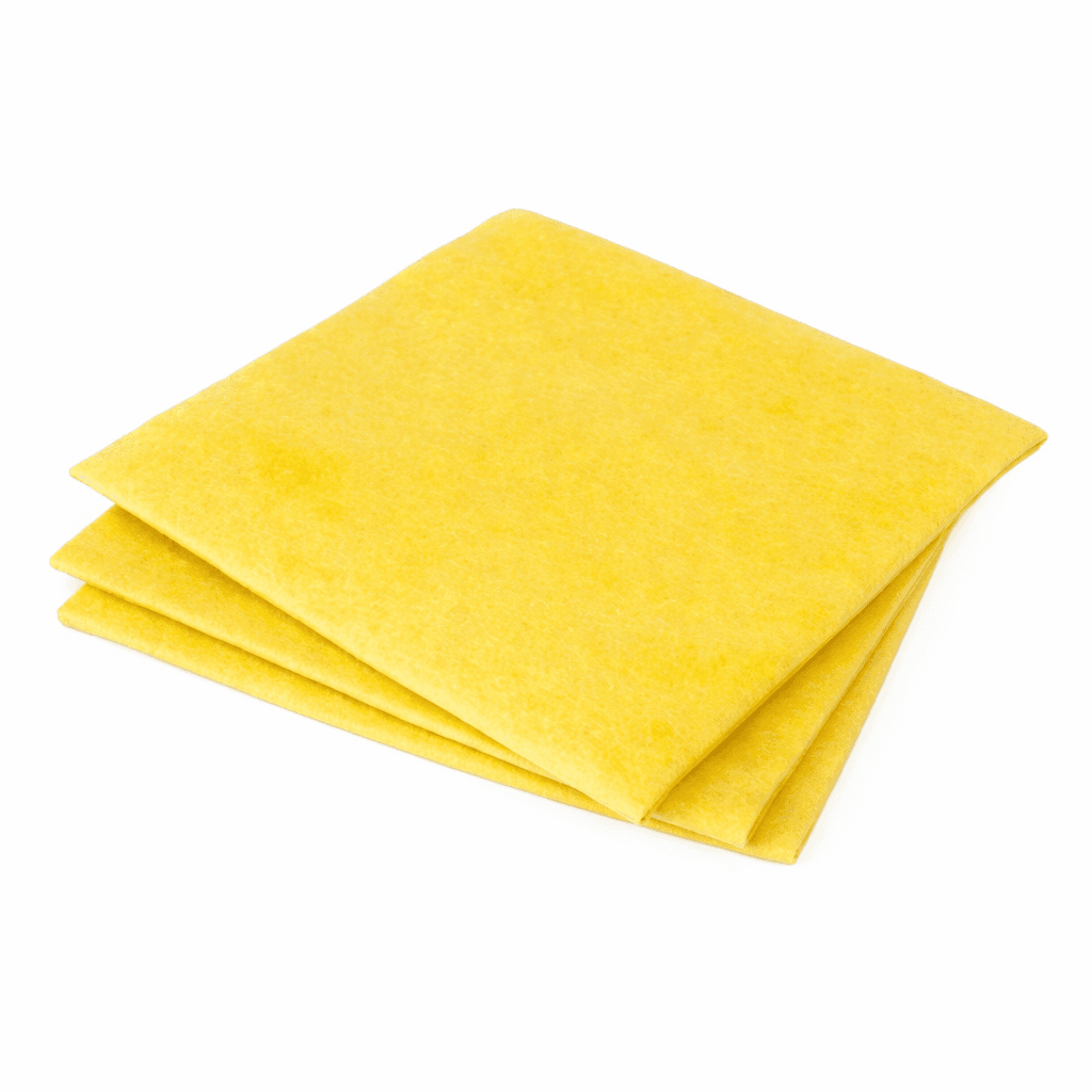 Lavete universale, 38 x 35cm, 10 buc/set, 140gsm, ideale pt. Horeca, nu lasa scame, CleanUp - galben