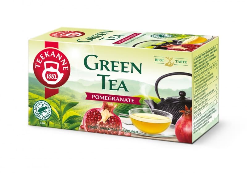 Ceai TEEKANNE, green with pomegranate, 20 plicuri/cutie