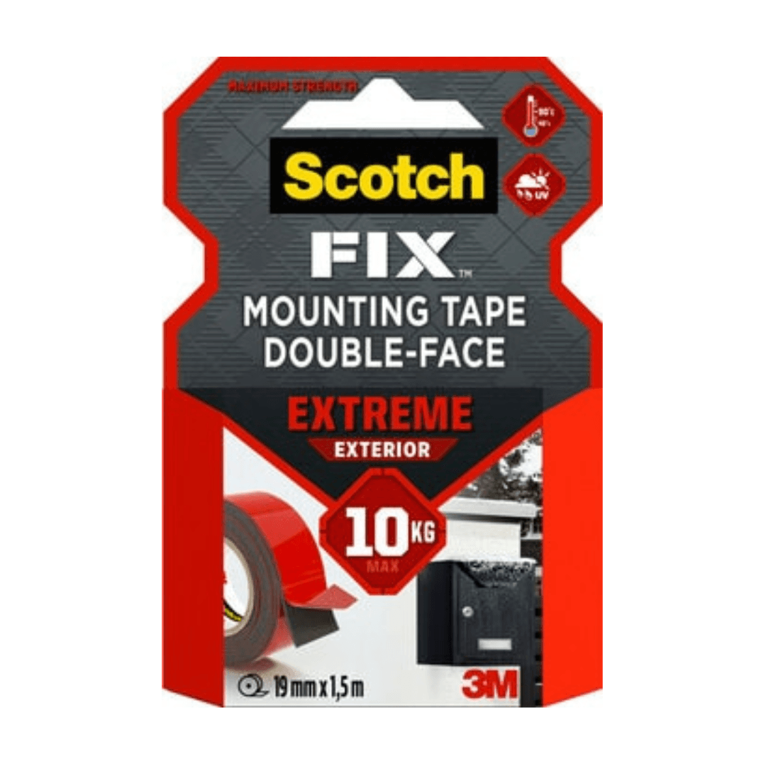 Banda de montare pentru exterior, 19mm x 1.5m, sustine 1 kg/15cm, 3M - SCOTCH Fix