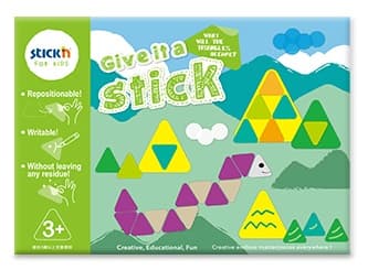 Carte creativa Stick'n Give it a Stick - triunghiuri (+3 ani)