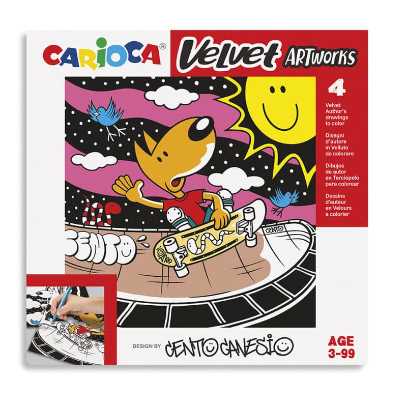 Carte de colorat Carioca Velvet - Sport