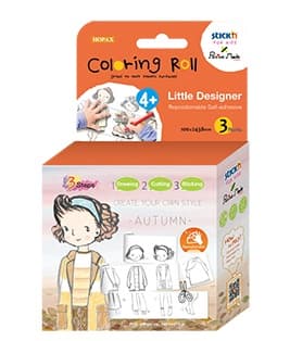 Cutie creativa cu role pentru colorat, 3 buc/set, Stick'n Little Designer - toamna