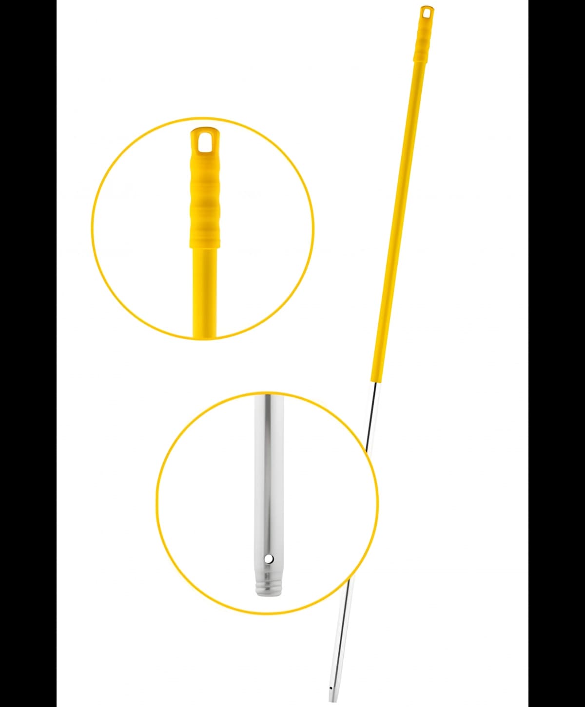 Coada din aluminiu 140cm, galbena