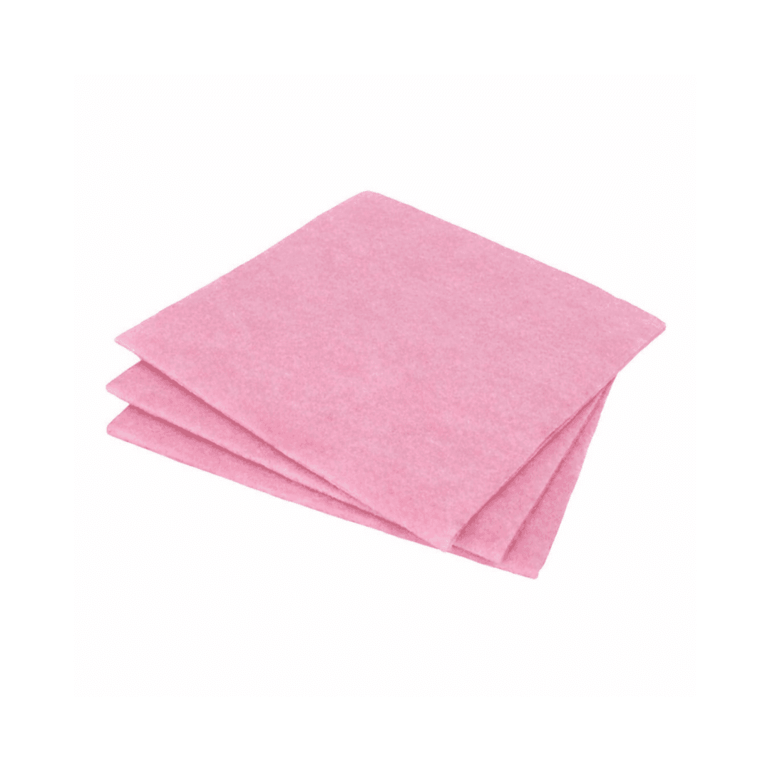 Lavete universale, 38 x 35cm, 10 buc/set, 140gsm, ideale pt. Horeca, nu lasa scame, CleanUp - roz
