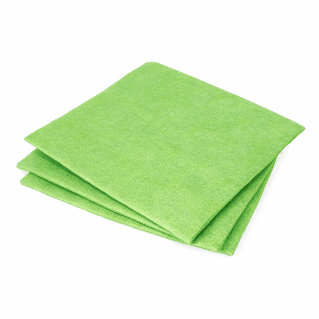 Lavete universale, 38 x 35cm, 10 buc/set, 140gsm, ideale pt. Horeca, nu lasa scame, CleanUp - verzi