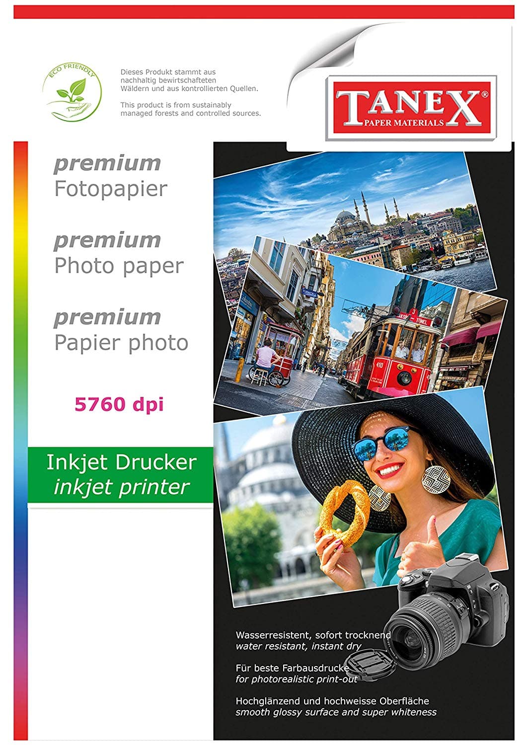 Hartie foto lucioasa, pentru inkjet, A4, 150gsm, 25 coli/top, TANEX
