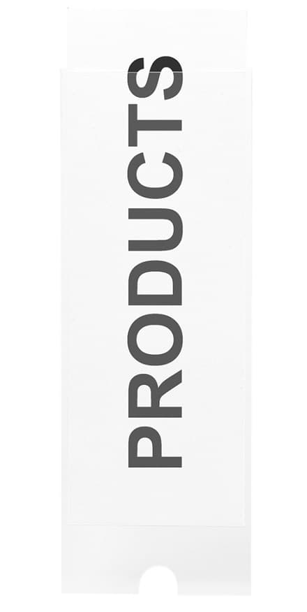 Porteticheta autoadeziva + insert, 25 x 75mm, 12 buc/set, PROBECO
