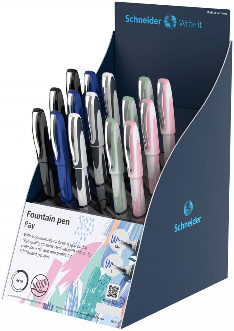 Display SCHNEIDER Ray, 15 stilouri - (2xS-168207, S-168213, 3xS-168215, S-168249, S-168214, 1xS-1684