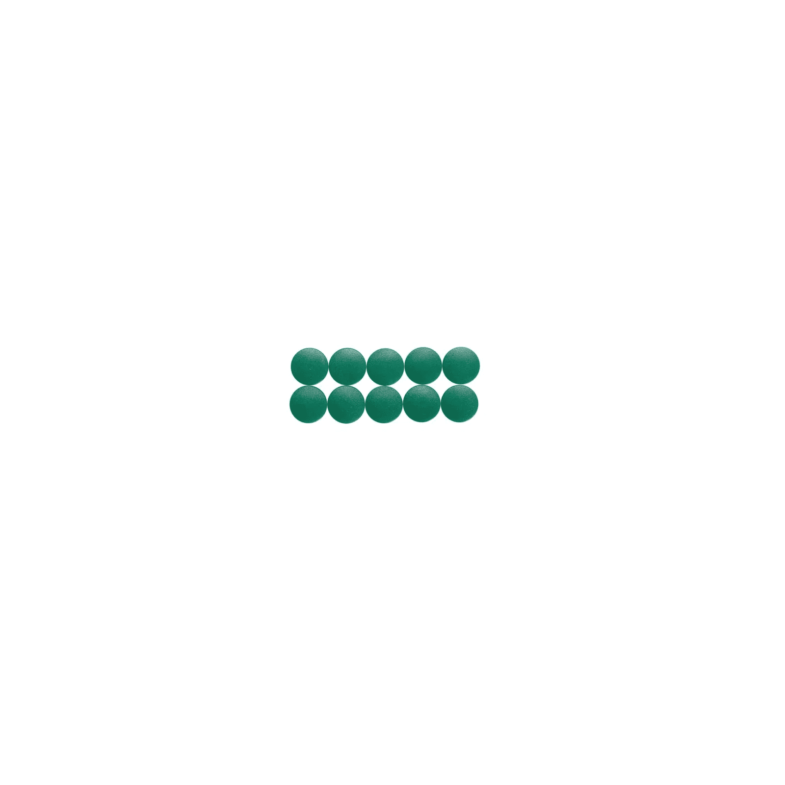 Magneti forma rotunda, D20mm, 0.30 kg forta, 10 buc/set, MAUL Solid - verde