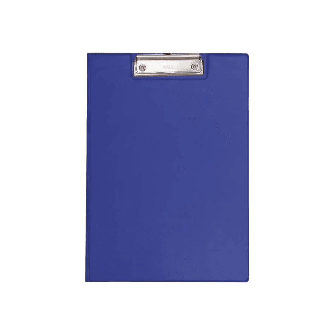 Clipboard dublu A4, plastifiat PP, MAUL Poly - albastru