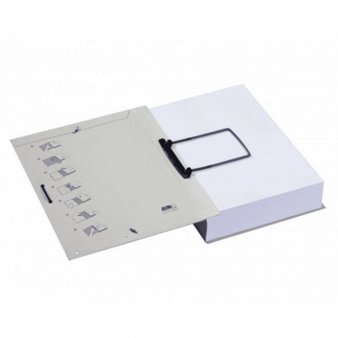 Dosar extensibil din carton, cu elastic si alonja arhivare de mare capacitate, 5buc/set, DJOIS - gri