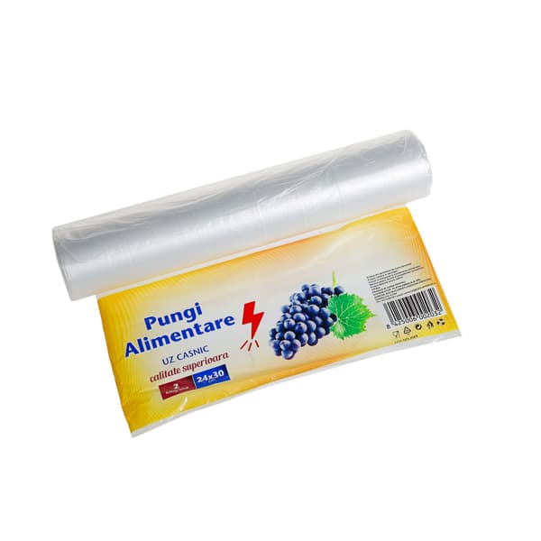 Pungi alimentare pentru uz casnic 2kg 200buc/rola