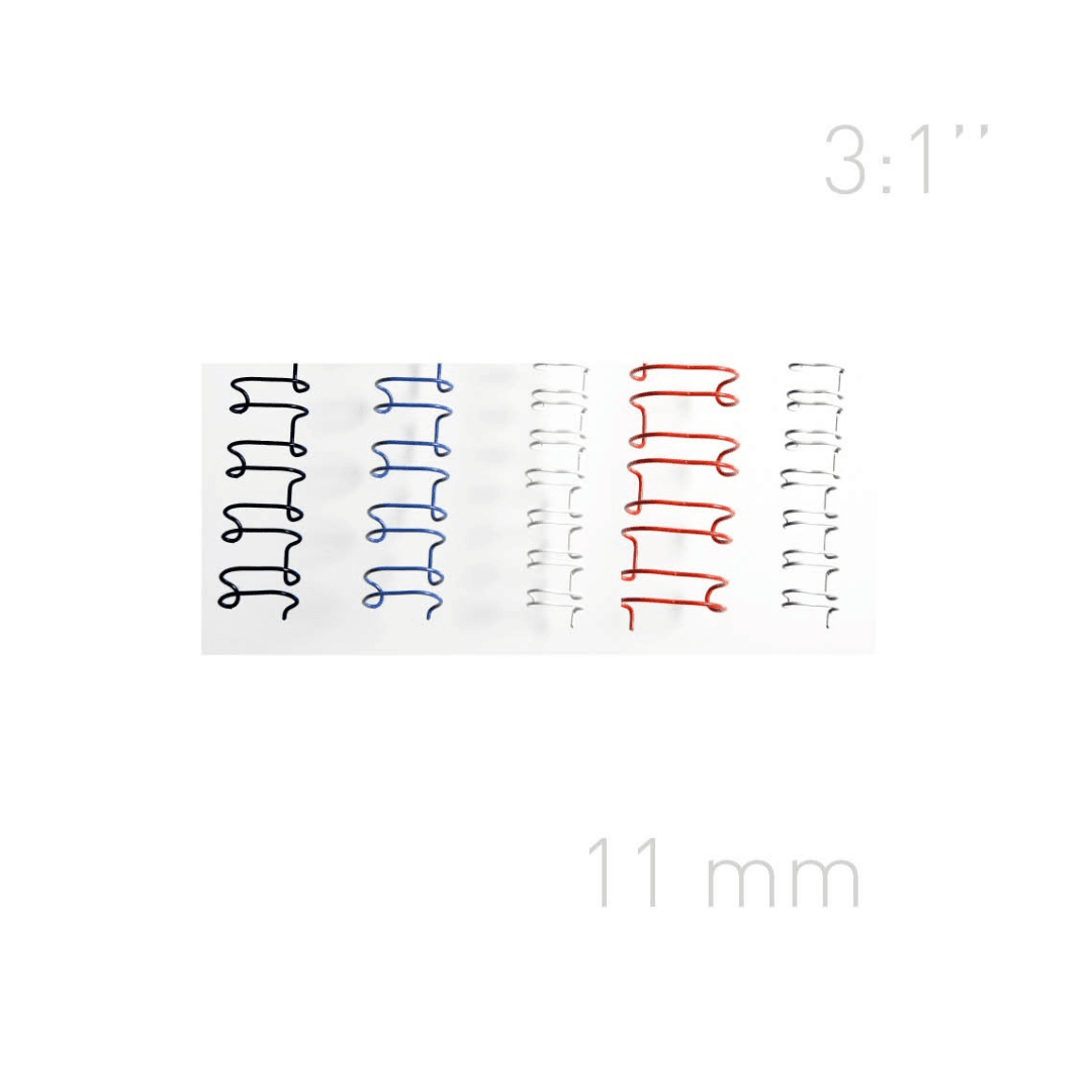 Spire metalice 11mm, pas 3:1", 100 buc/cutie, OPUS - alb