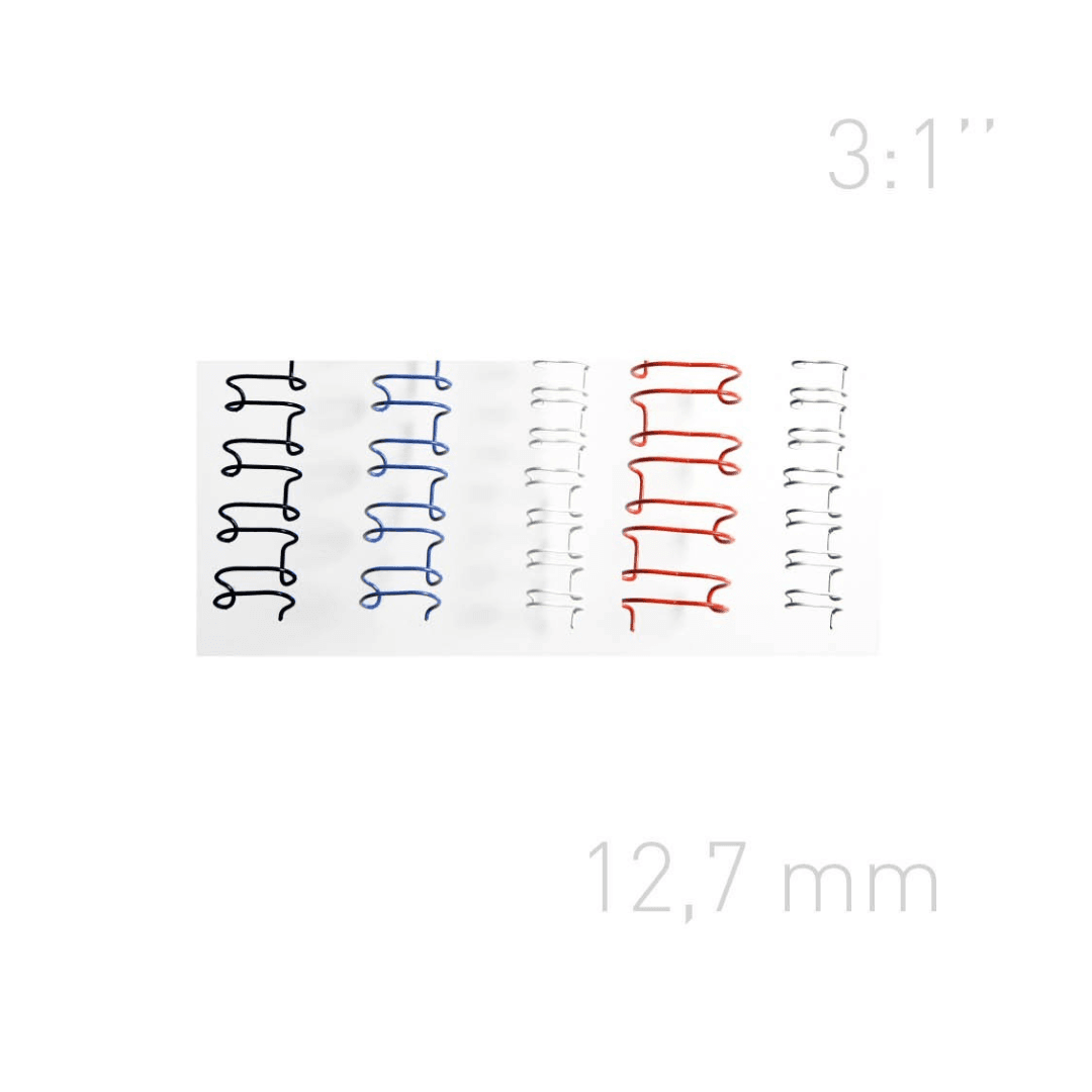 Spire metalice 12,7mm, pas 3:1", 100 buc/cutie, OPUS - alb