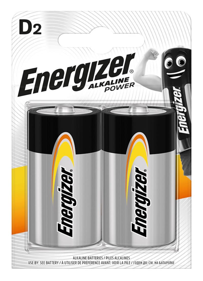Baterii alkaline ENERGIZER D, LR20, 2 buc/set
